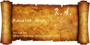 Kandler Áron névjegykártya
